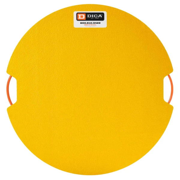 DICA FiberTech® 36" Round Outrigger Pad | Heavy Duty | 1" Thick | Yellow