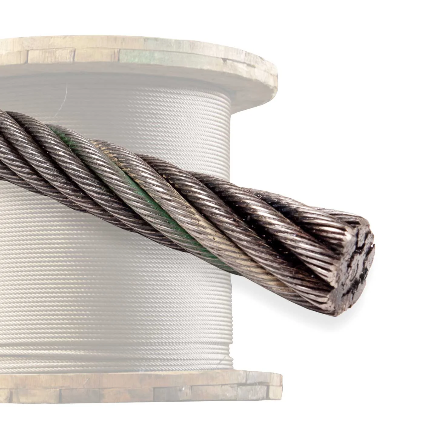 3/8" 8x19 Rotation-Resistant Wire Rope - EIPS IWRC | 500' Coil