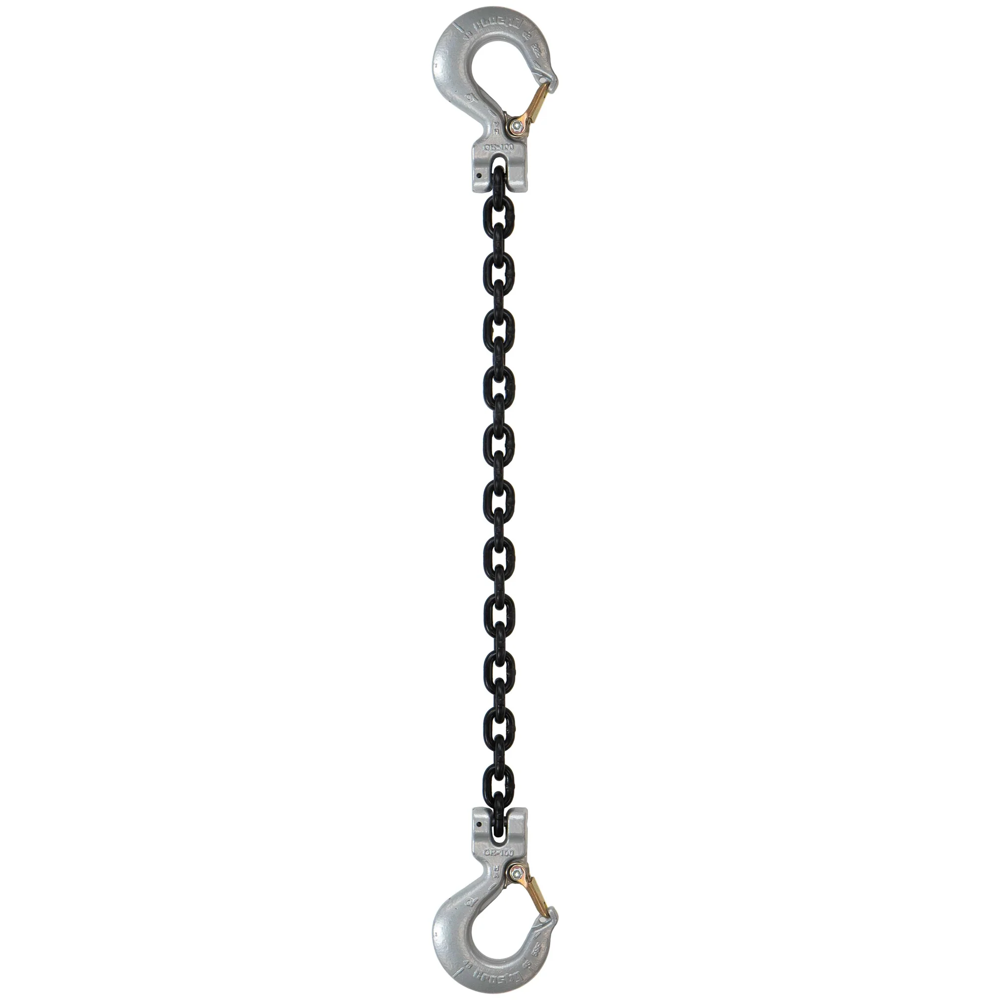 3/4" x 20' Domestic Single Leg Chain Sling with Crosby Sling & Sling Hooks - Grade 100