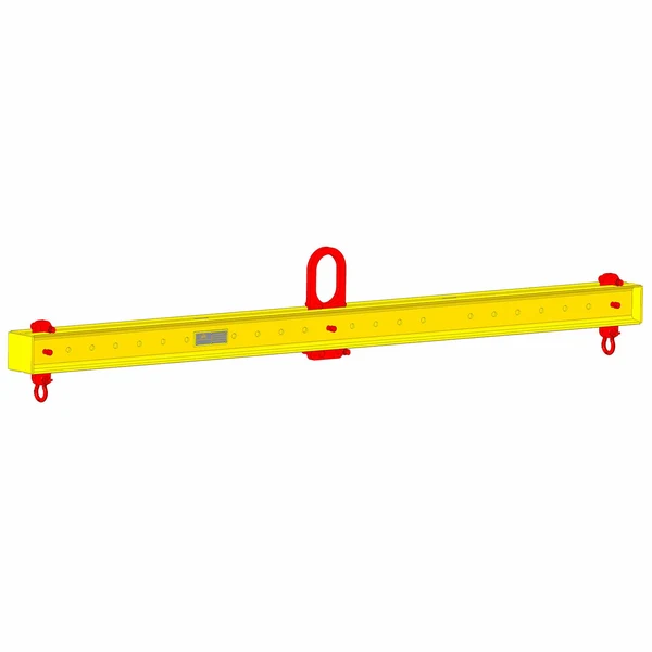 Standard Adjustable Lifting Beam w/ Shackles - 2,000 lb Capacity - 6' to 12' Spread