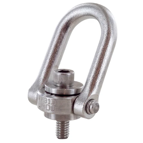Actek 3/4"-10 x 1-1/2" Stainless Steel Hoist Ring - 2,500 lbs. WLL