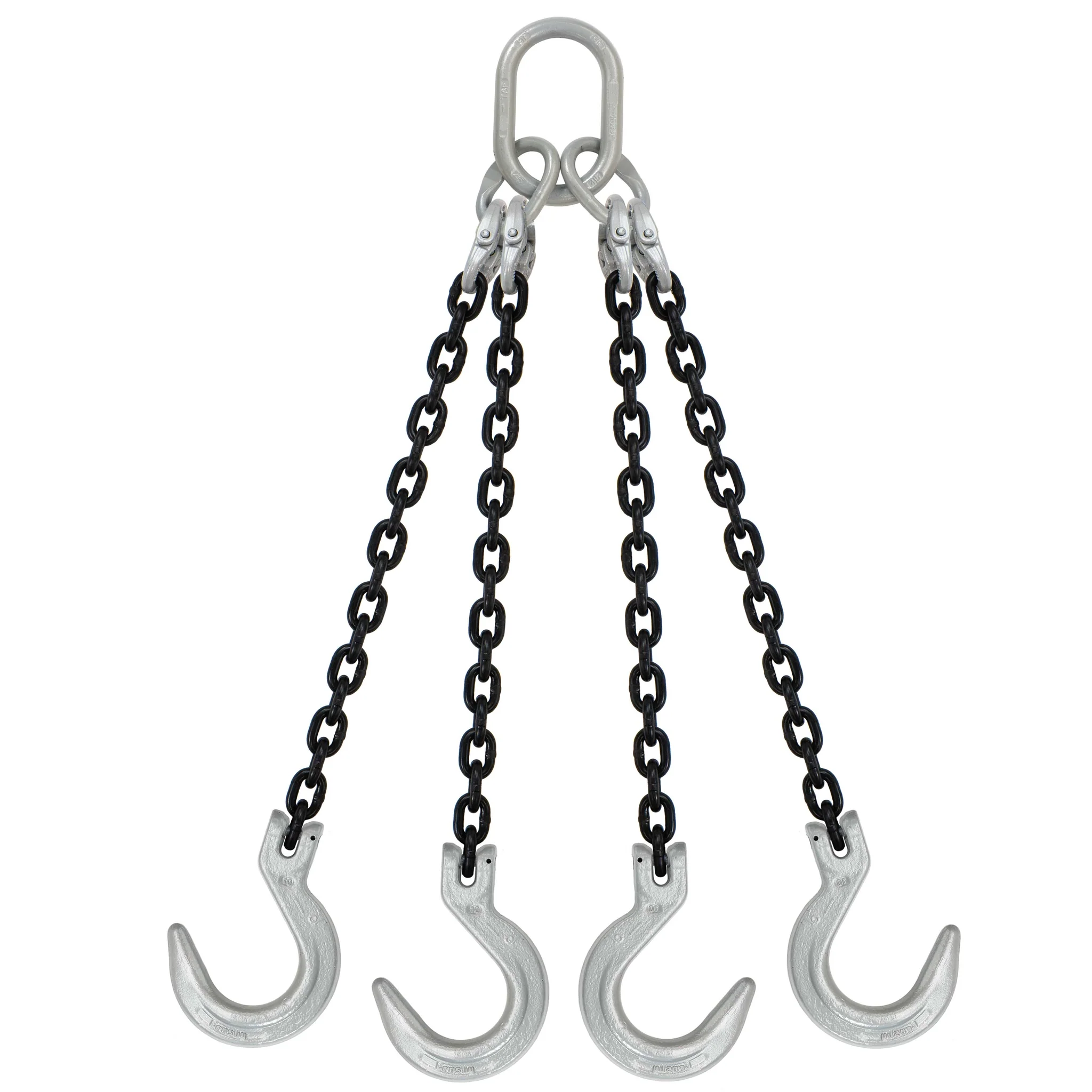5/16" x 3' Domestic 4 Leg Chain Sling with Crosby Foundry Hooks - Grade 100