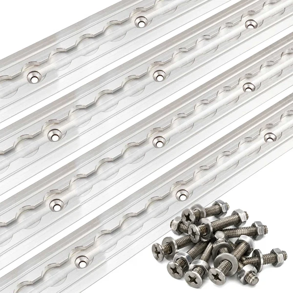 96" Flanged L-Track Kit | Aluminum | 4-Pack