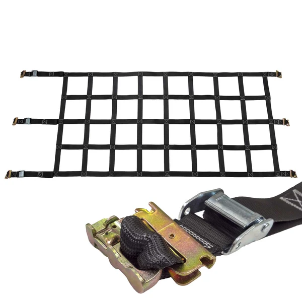 42" x 82" Heavy-Duty Cargo Net with Cam Buckles | E-Track & Double Stud Fittings
