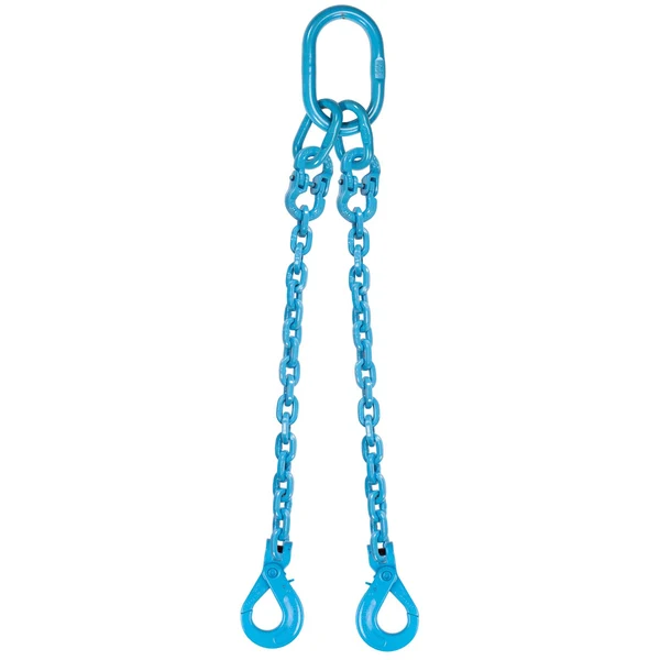3/8" x 10' Pewag 2 Leg Chain Sling w/ Self-Locking Hooks - Grade 120