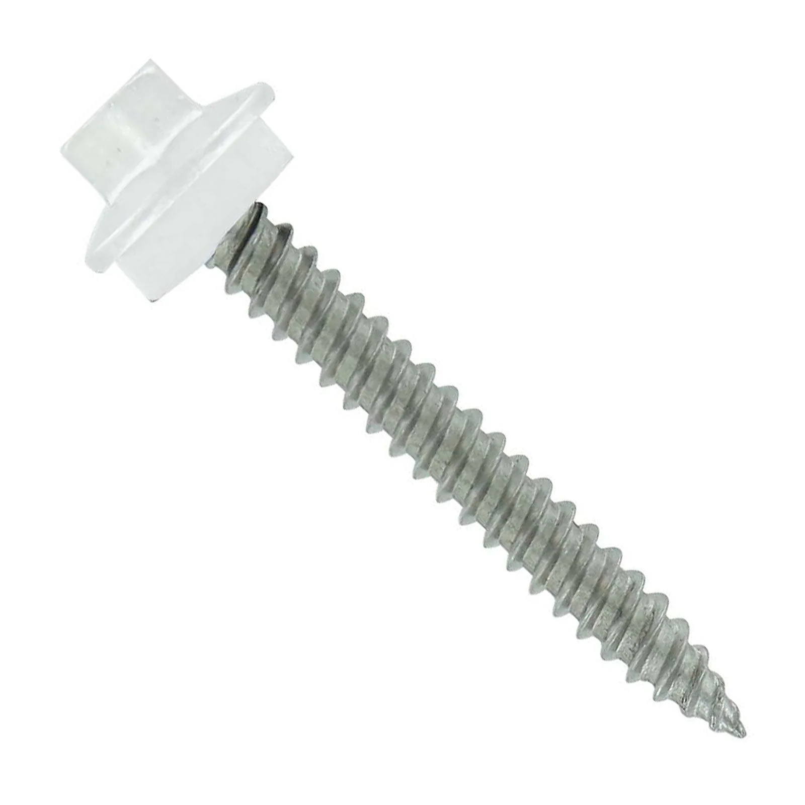 ST Fastening #10 x 1-1/2" SS Woodbinder Metal Roofing Screw - Bright White, Pkg 250