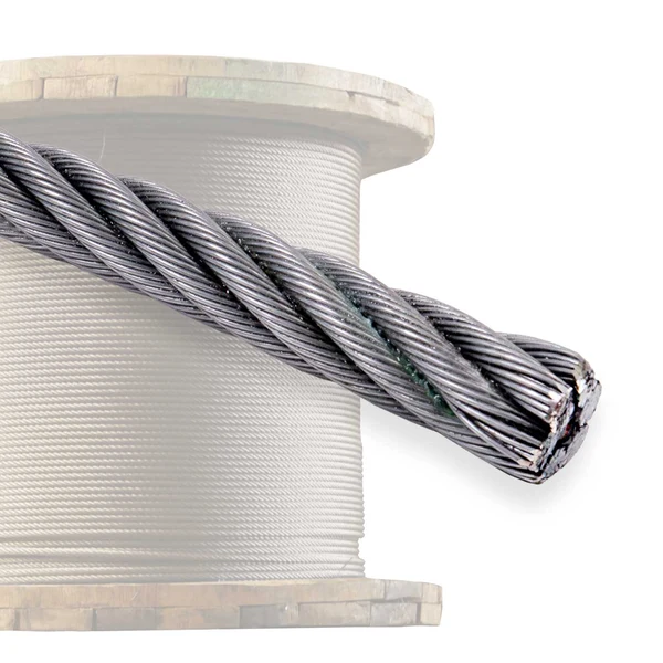 7/16" 6x37 Bright Wire Rope - EIPS IWRC | 500' Coil