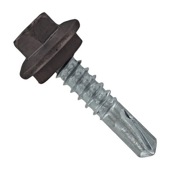 ST Fastening #12 X 1" Self-Drilling Maxx Steelbinder Metal Roofing Screw, Hex-Washer Head - Charcoal Gray, Qty. 250