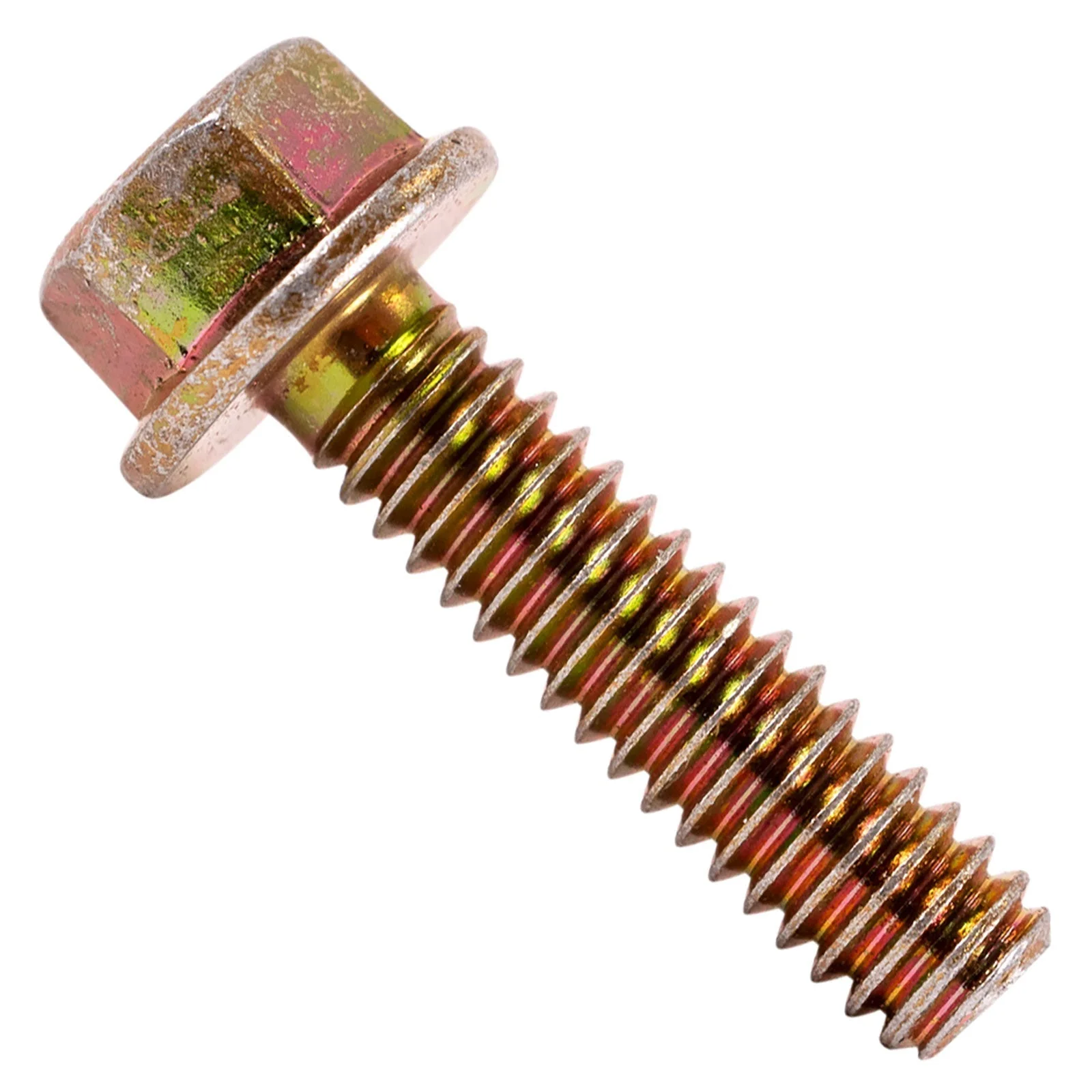 1/4" x 1" Conquest Grade 8 Non-Serrated Flange Bolt - Zinc Yellow