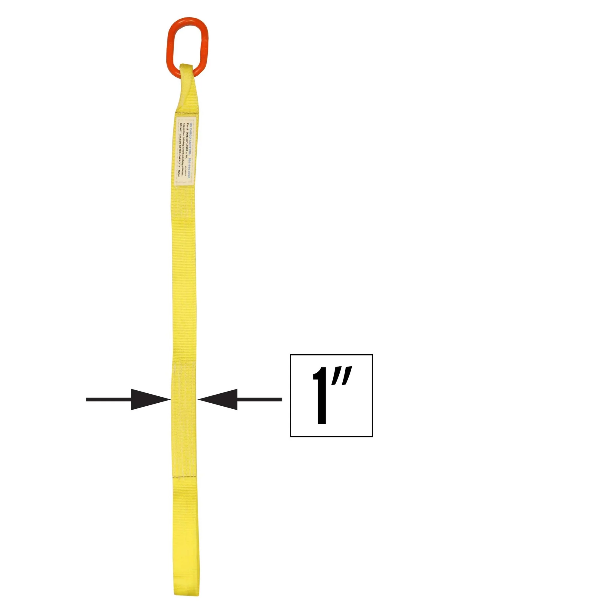 1"x5' (1 ply) Single Leg Nylon Sling w/ Master Link & Sewn Loop