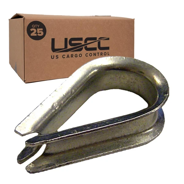 3/32" - 1/8" Wire Rope Thimble | Zinc-Plated - Standard Duty | 25-Pack