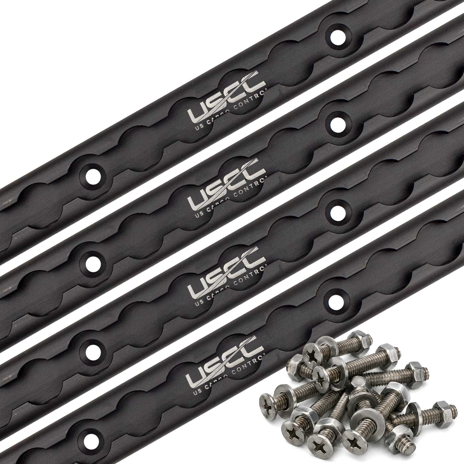 72" Aluminum L-Track Kit | Black Anodized Finish | 4-Pack