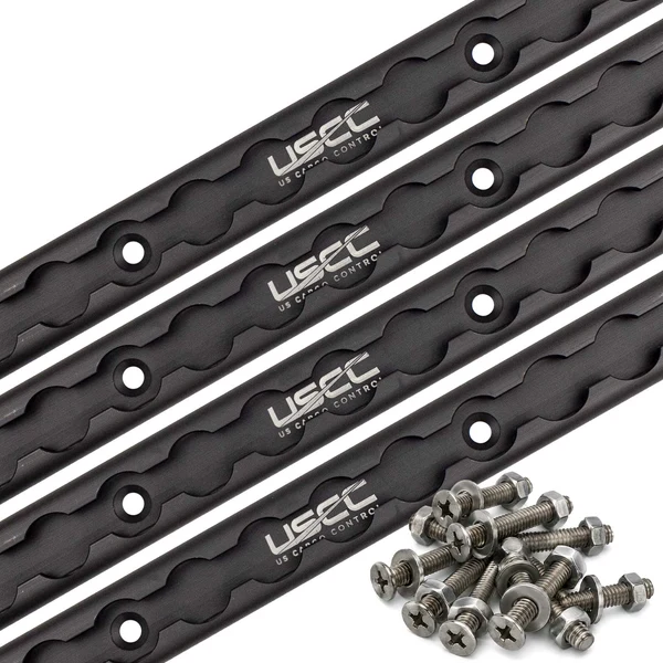 72" Aluminum L-Track Kit | Black Anodized Finish | 4-Pack