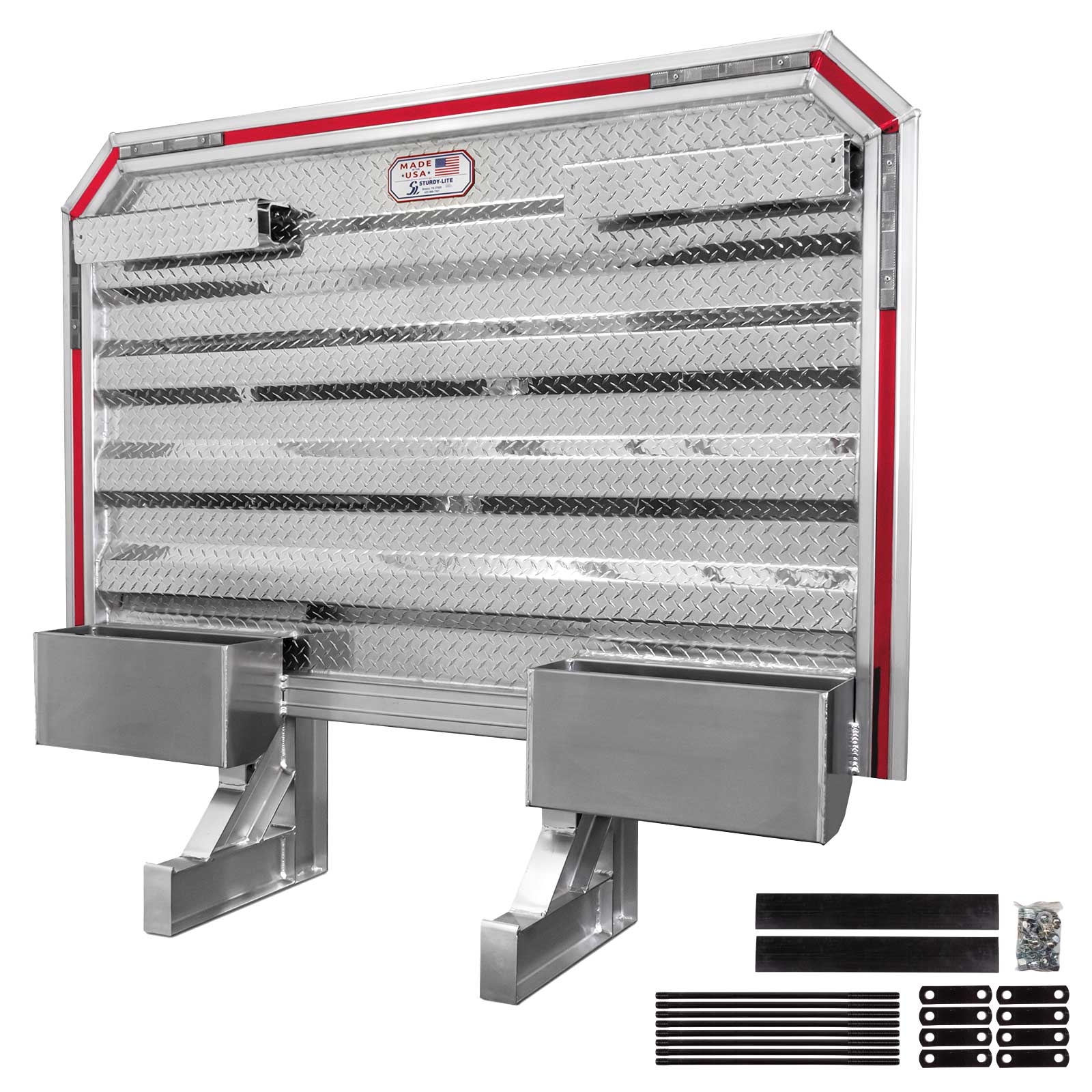 68" x 80" Semi Headache Rack | 2 Half-Trays & 2 Chain Hangers | Straight Frame Mounting Kit