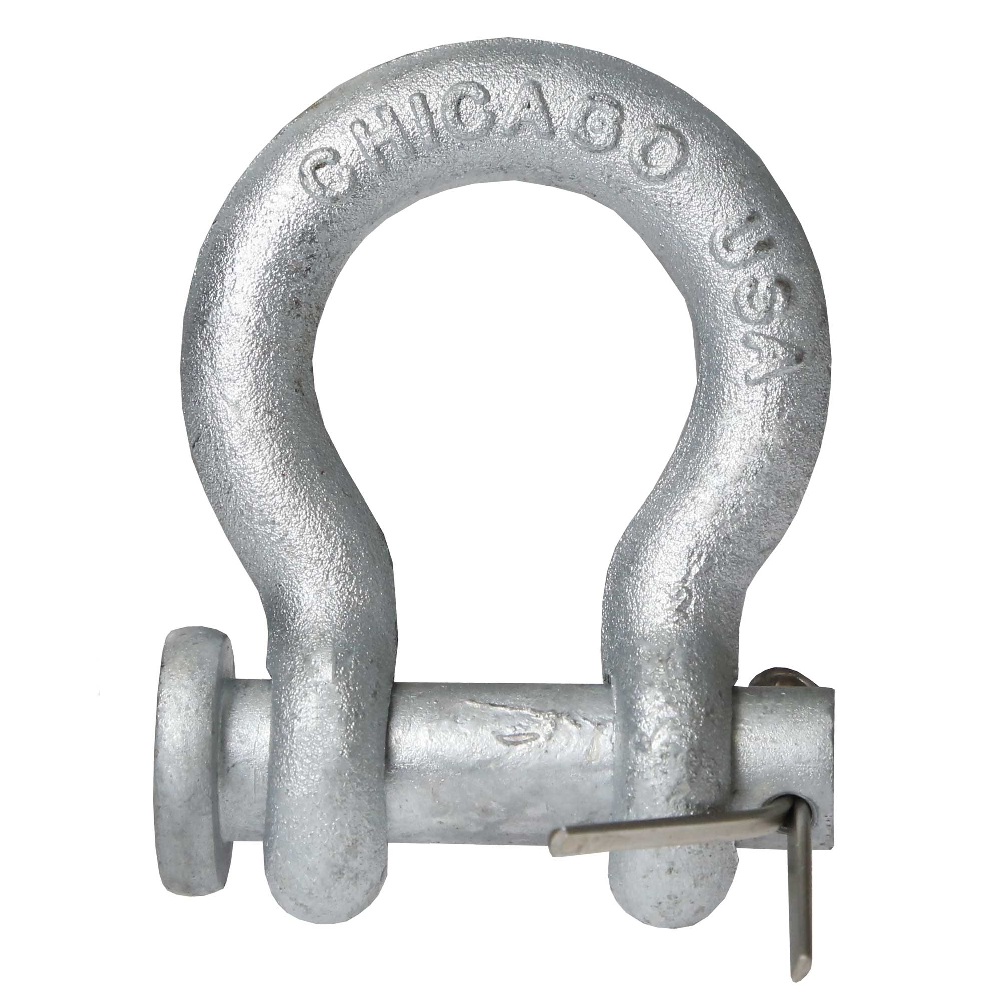 Anchor Shackle - Chicago Hardware - Round Pin - 5/8" Galvanized Steel - 3.25 Ton