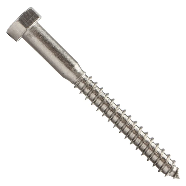 5/16" x 3" Conquest Hex Head Lag Bolt for Wood - 316 Stainless Steel