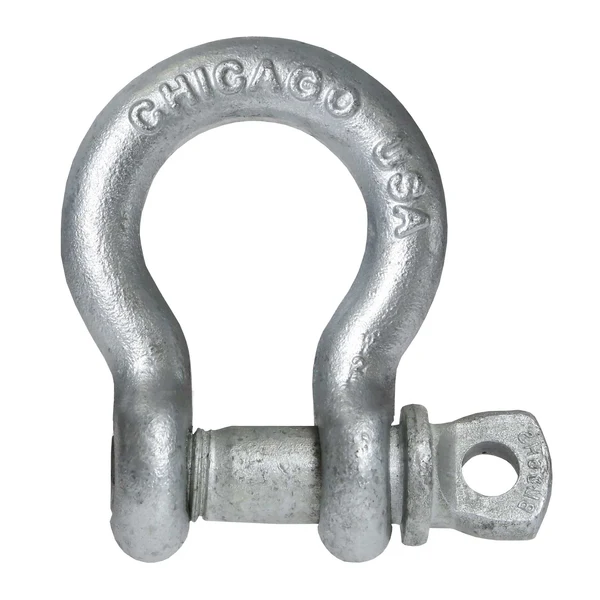 Screw Pin Anchor Shackle - Chicago Hardware - 3/16" Galvanized Steel - .33 Ton