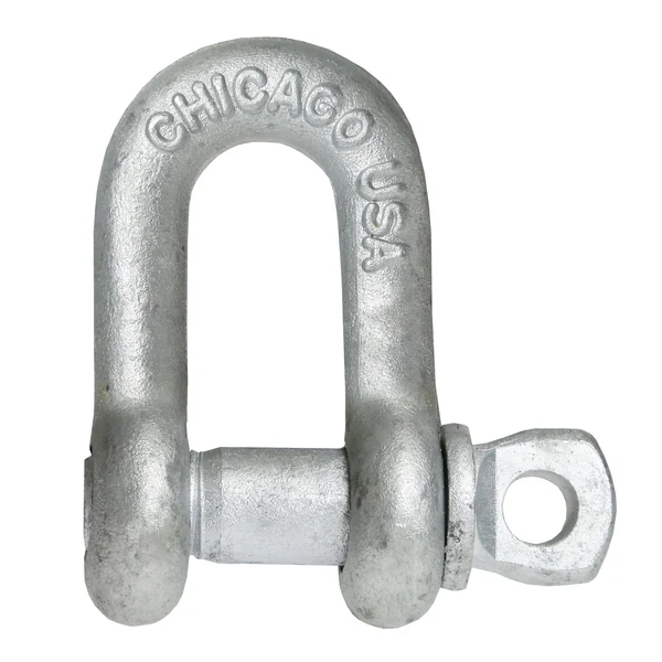 Screw Pin Chain Shackle - Chicago Hardware - 5/8" Galvanized Steel - 3.25 Ton