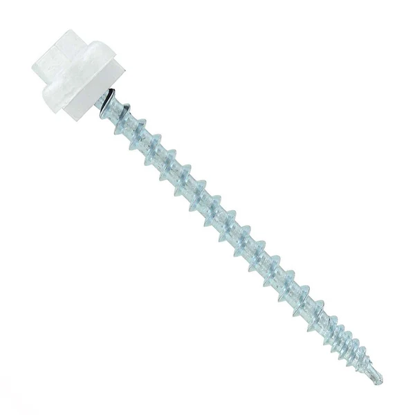ST Fastening #10 x 2-1/2" ZXL Woodbinder Metal Roofing Screw - Bright White, Pkg 250