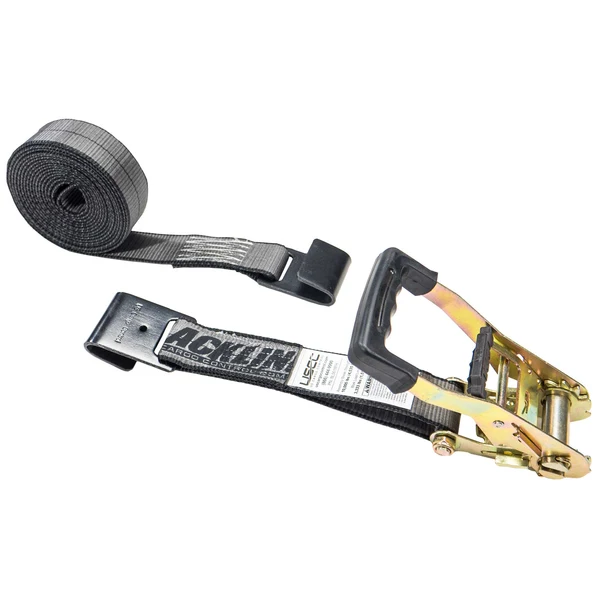Blackline 2" x 27' Heavy-Duty Ratchet Strap with Flat Hooks