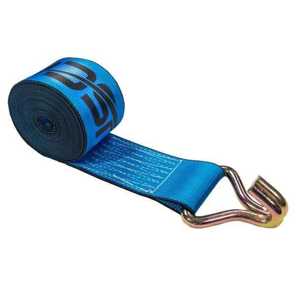 4" x 30' Winch Strap with Wire Hook | Blue
