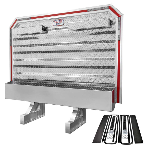 68" x 86" Semi Headache Rack | Full Tray & 2 Chain Hangers | U-Bolt Mounting Kit