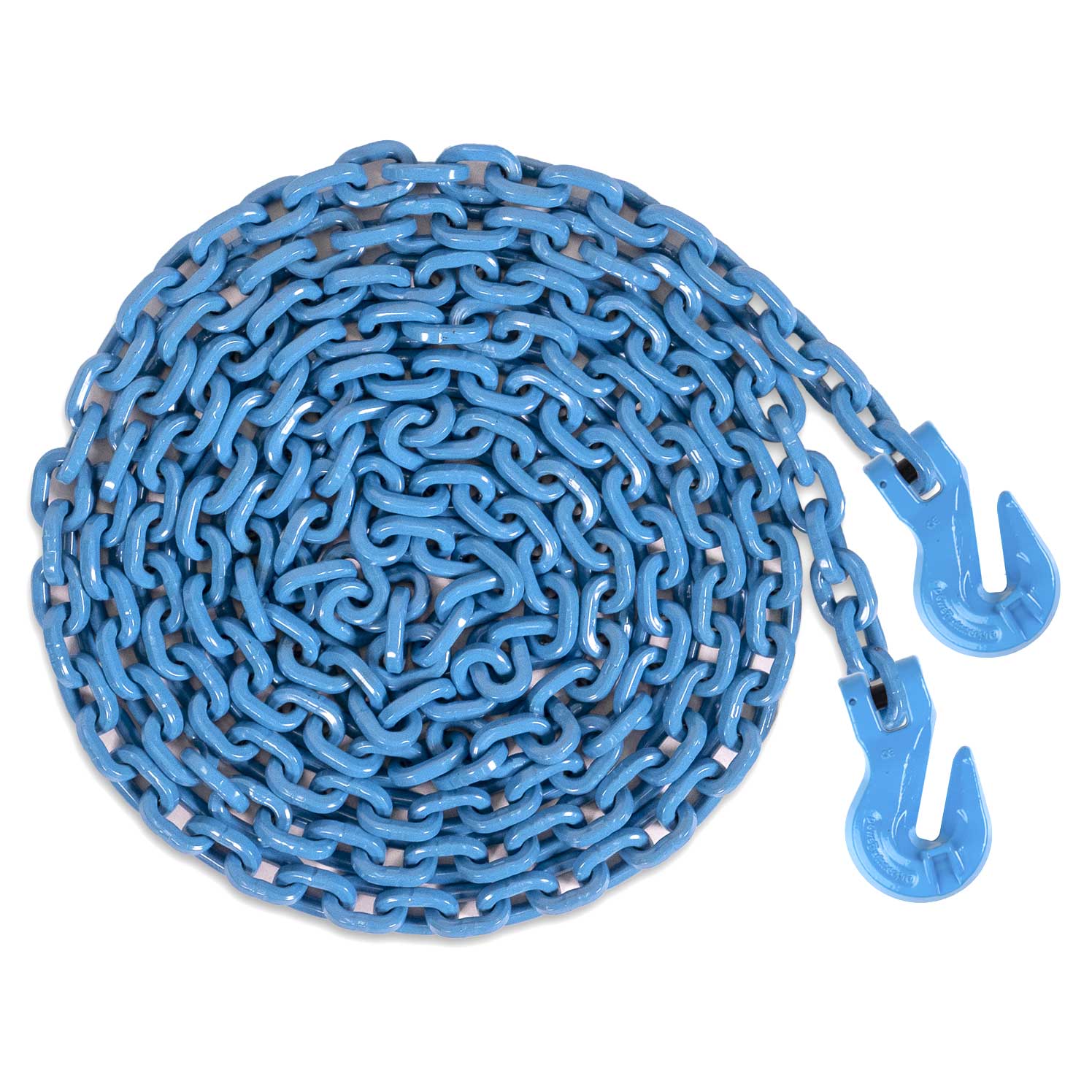 3/8" x 20' Tie Down Chain with Eye Grab Hooks | Grade 120
