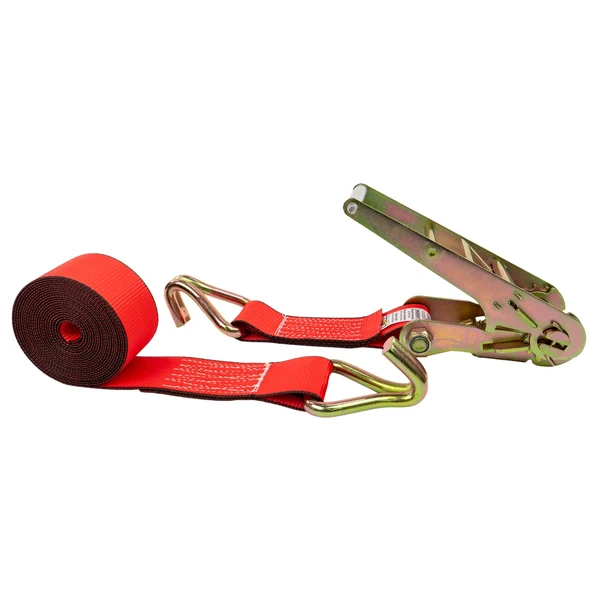 3" x 40' Ratchet Strap with Wire Hooks | Red