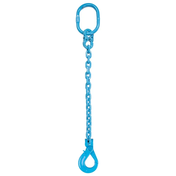 9/32" x 6' Pewag Single Leg Chain Sling w/ Self-Locking Hook - Grade 120
