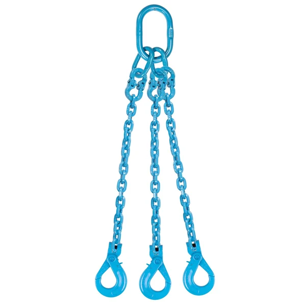 1/2" x 18' Pewag 3 Leg Chain Sling w/ Self-Locking Hooks - Grade 120