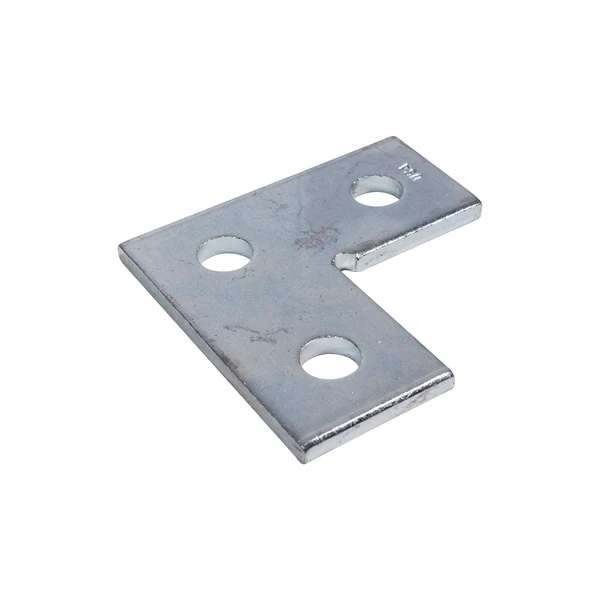 3-Hole Corner Plate Flat L - Electro-Galvanized