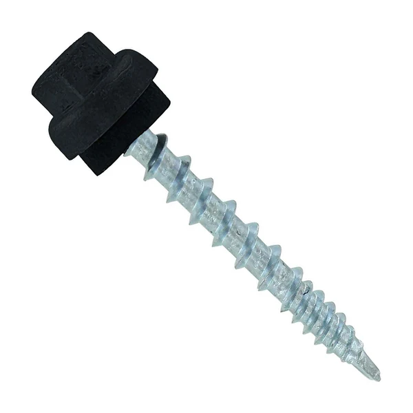 ST Fastening #10 x 1-1/2" ZXL Woodbinder Metal Roofing Screw - Black, Pkg 250
