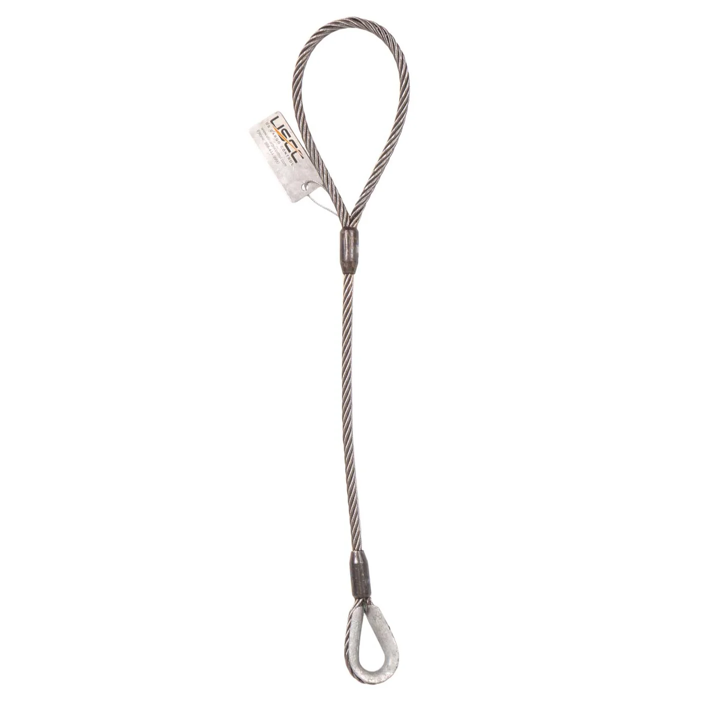 5/8" x 8' Standard Eye & Thimble Wire Rope Sling