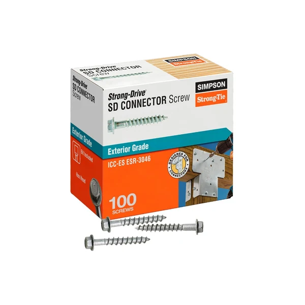 #9 x 1-1/2" Strong-Tie SD9112R100 Connector Screw - Class 55 Galvanized, Pkg 100