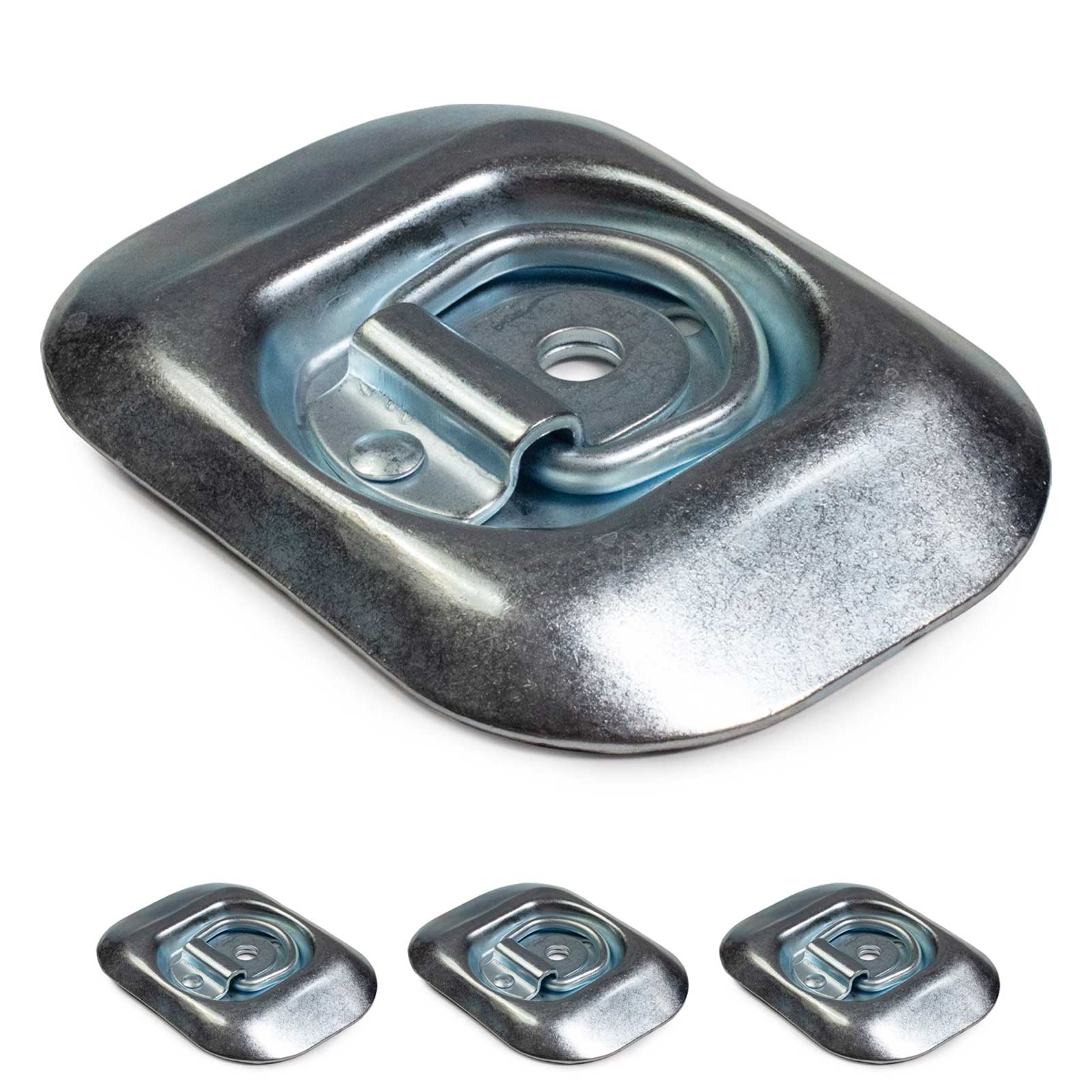 Bolt-On Flush-Mount D-Ring - Galvanized - 2,500 lbs. BS | 4-Pack