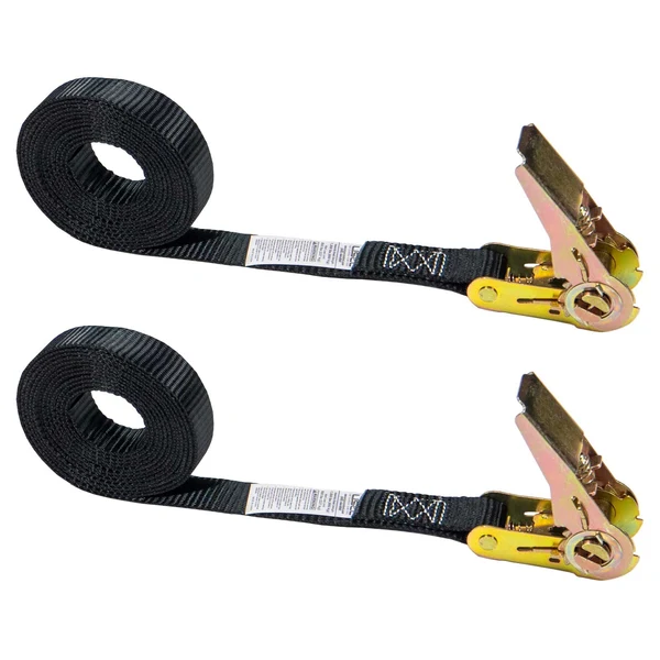 1" x 5' Black Endless Ratchet Strap | 2-Pack