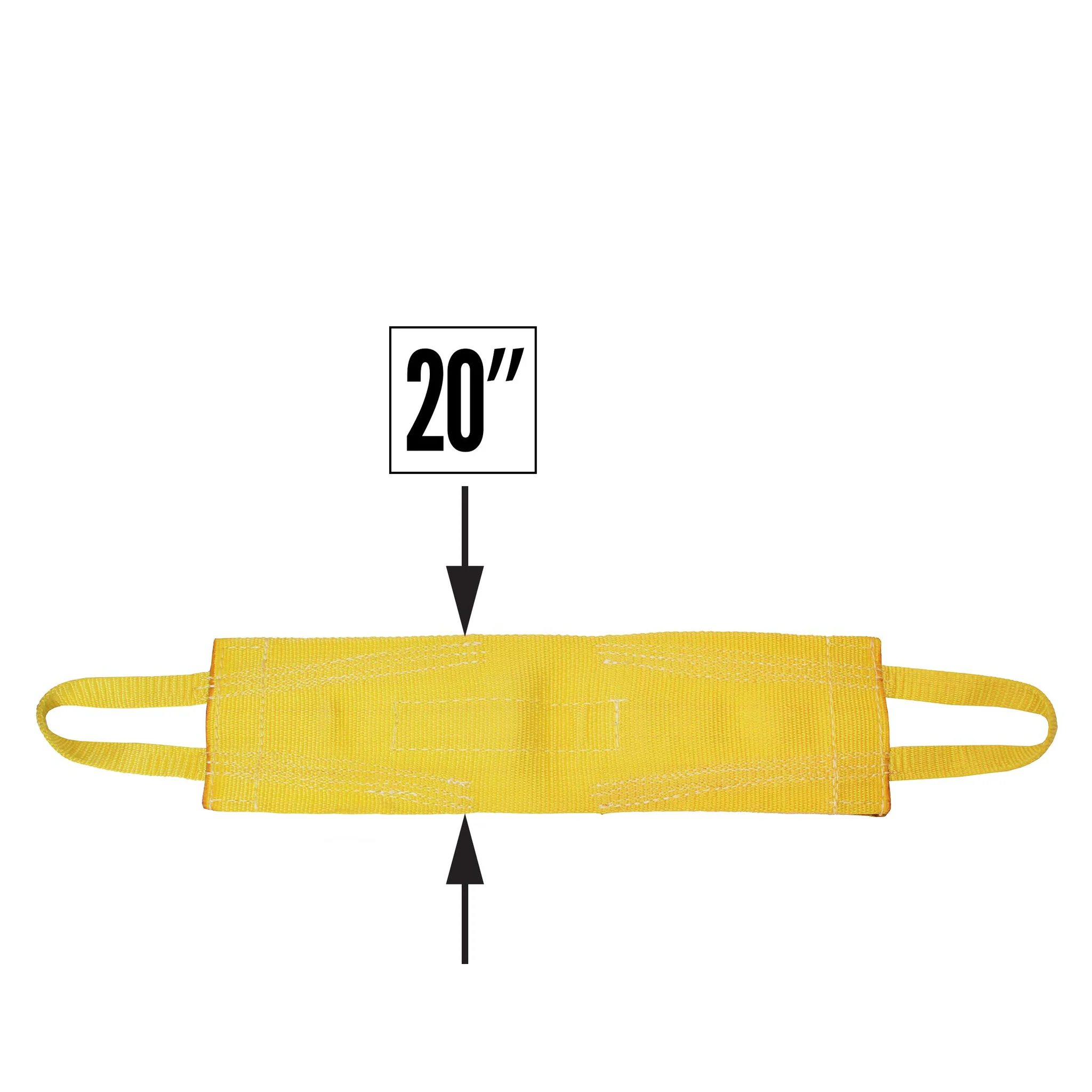 Nylon Lifting Sling - Attached Eye Wide - 20" x 10' - 1-ply