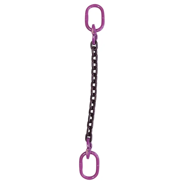 1/2" x 20' Single Leg Chain Sling w/ Oblong Master Links - Grade 100