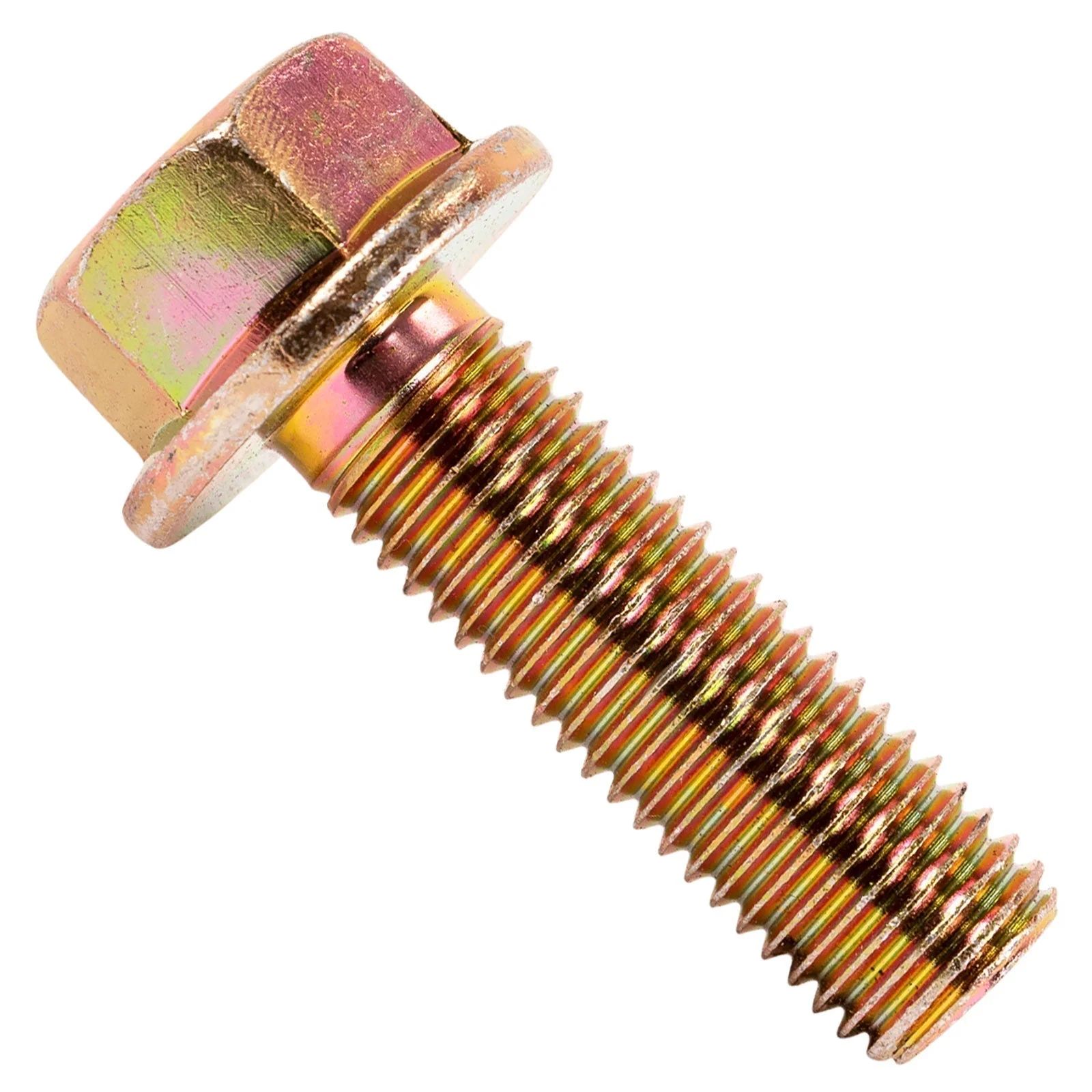 3/4" x 2-1/2" Conquest Grade 8 Non-Serrated Flange Bolt - Zinc Yellow