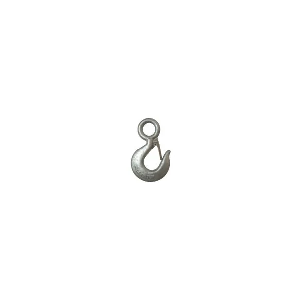 Galvanized Carbon Eye Hoist Hook w/ Latch - 3/4 Ton