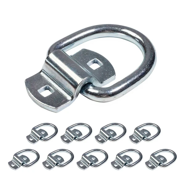 2-5/16" Bolt-On D-Ring with Mounting Bracket - Galvanized - 12,000 lbs. BS | 10-Pack