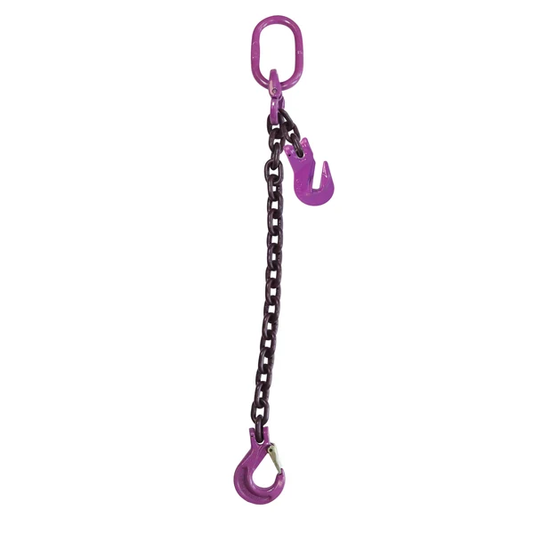 3/4" x 15' Adjustable Single Leg Chain Sling w/ Sling Hook - Grade 100
