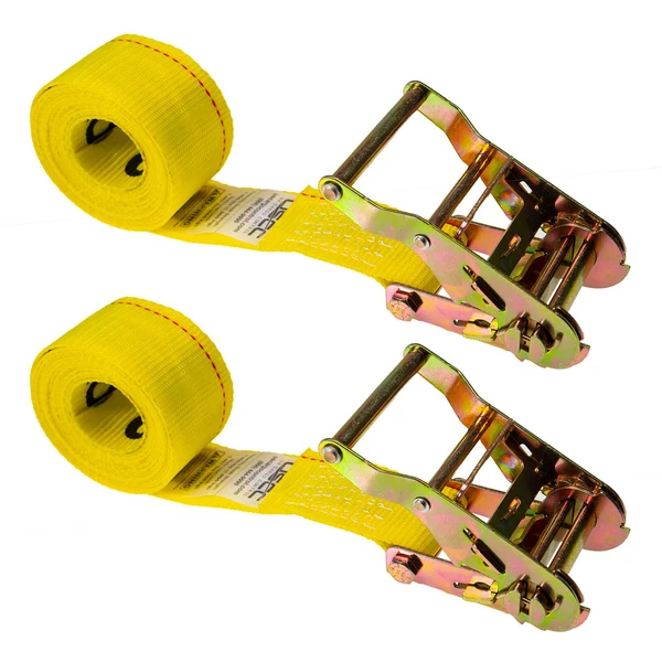 2" x 20' Endless Ratchet Strap | Yellow | 2-Pack