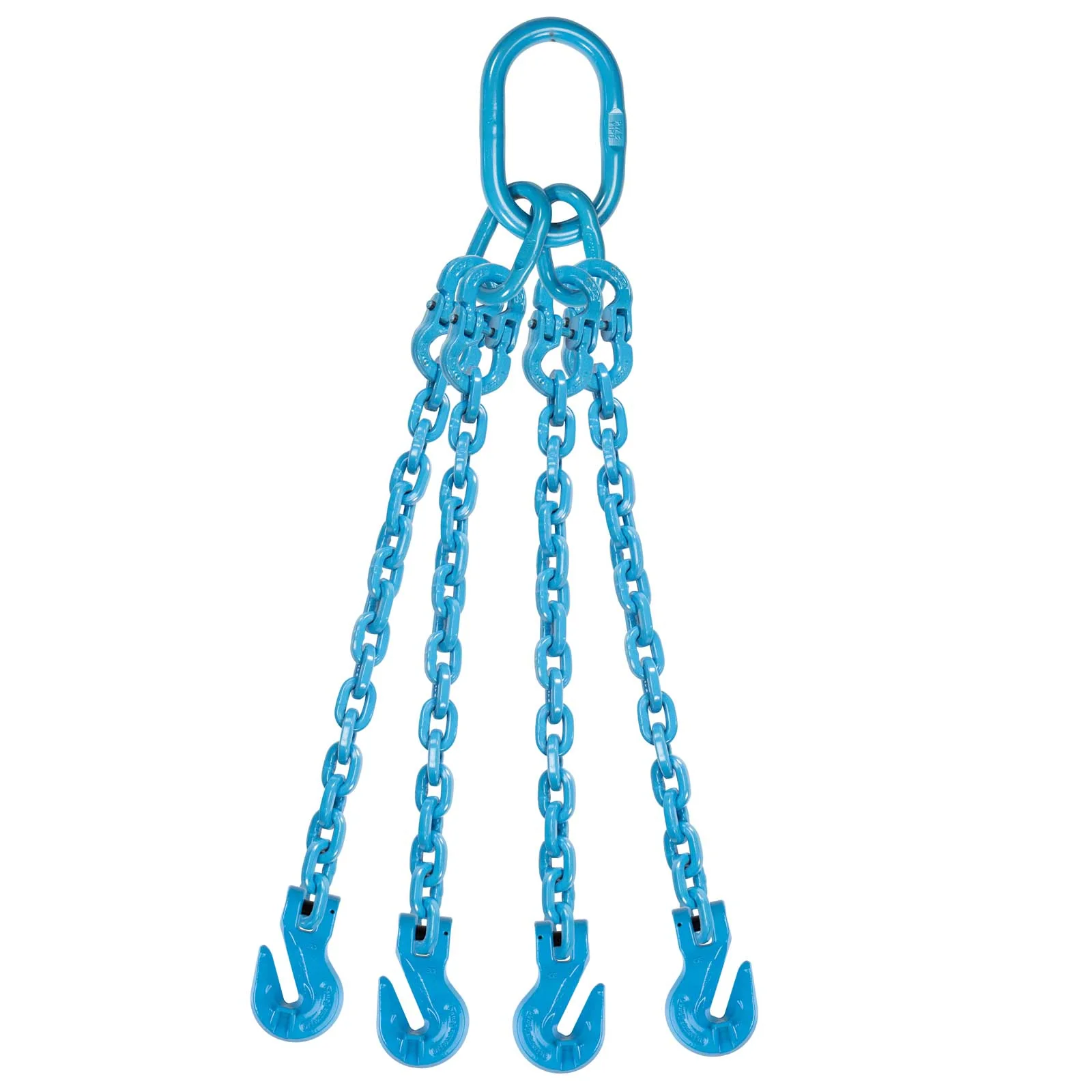 1/2" x 18' Pewag 4 Leg Chain Sling w/ Grab Hooks - Grade 120