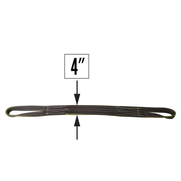 Nylon Lifting Sling - Reversed Eye - 4" x 8' - 1-ply