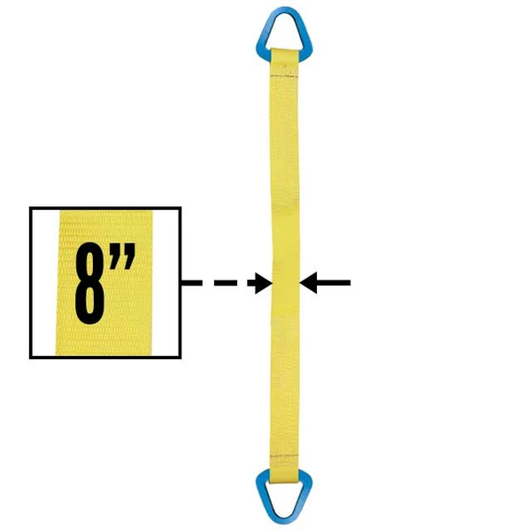 Nylon Lifting Sling - Triangle - 8" x 6' - 1-ply