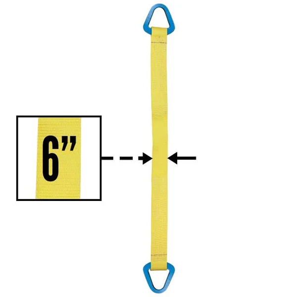 Nylon Lifting Sling - Triangle - 6" x 12' - 1-ply