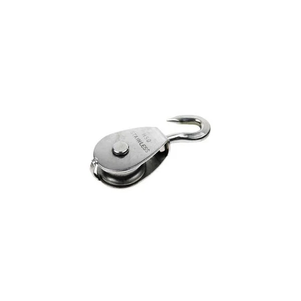 Swivel Hook Block w/ Brass Bushing - 304 Stainless Steel 3/8" x 2"