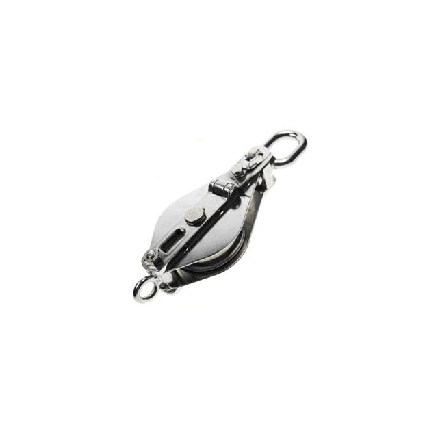 Snatch Block w/ Eye & Brass Bushing - 304 Stainless Steel 5/8 x 3"