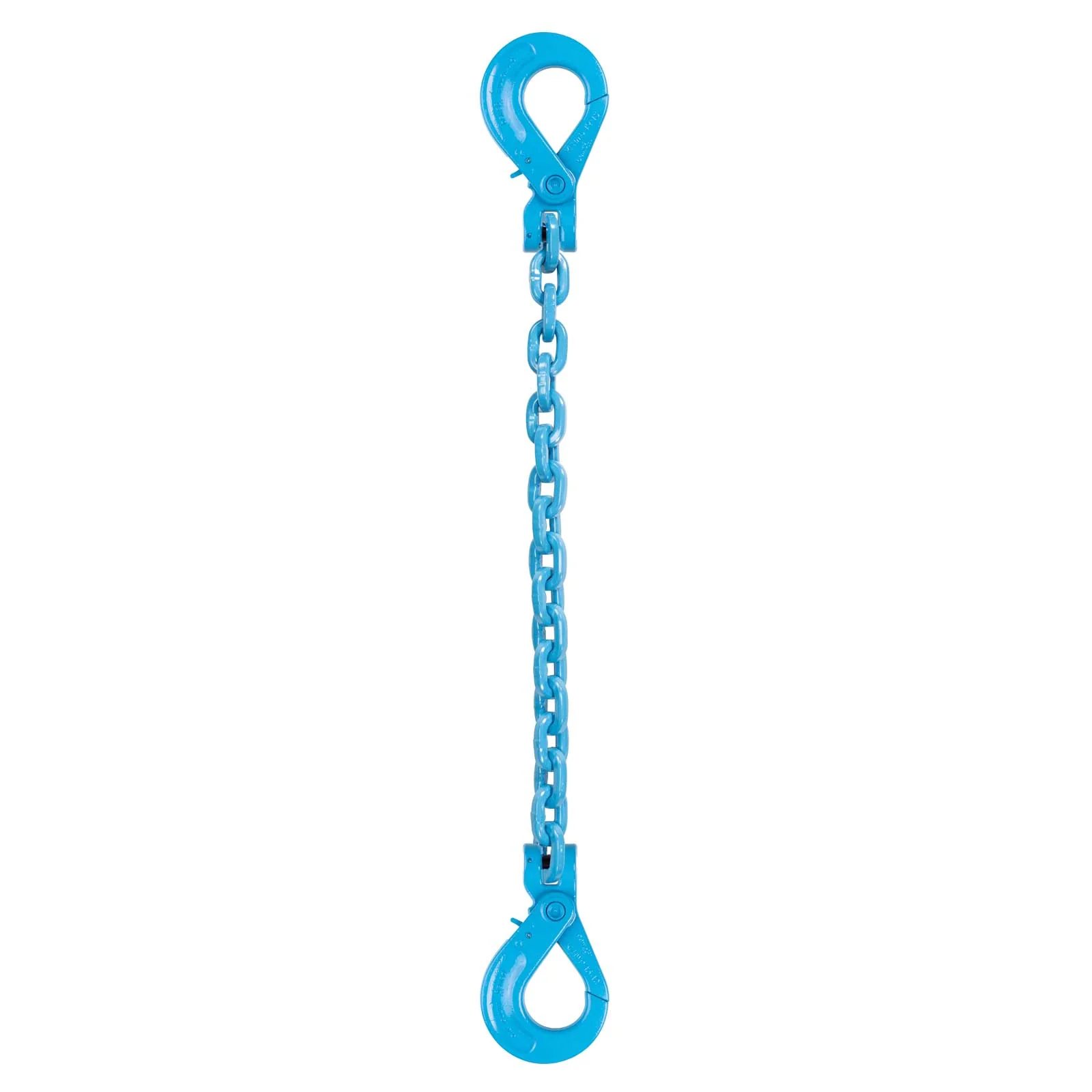 1/2" x 3' Pewag Single Leg Chain Sling w/ Self-Locking & Self-Locking Hooks - Grade 120